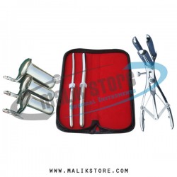 Hegar uterine dilator set 2pieces 7-8, 11-12, mathieu speculum, collin 3pcs